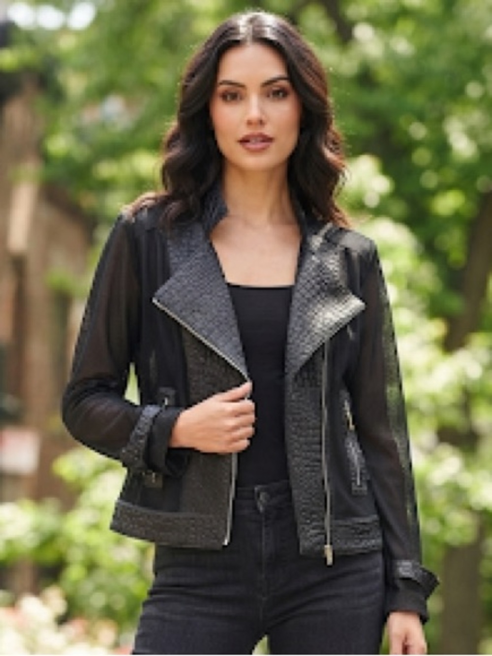 Alberto Makali Black Mesh Moto Jacket M